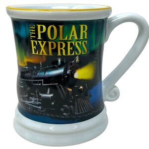 2023 Polar Express Ceramic Warner Bros Embossed 3D Christmas Coffee Hot Coco Mug